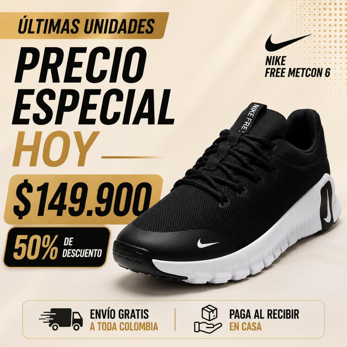 🔥 Liquidación NlKE PREMIUM FREE METCON 6 - últimas unidades